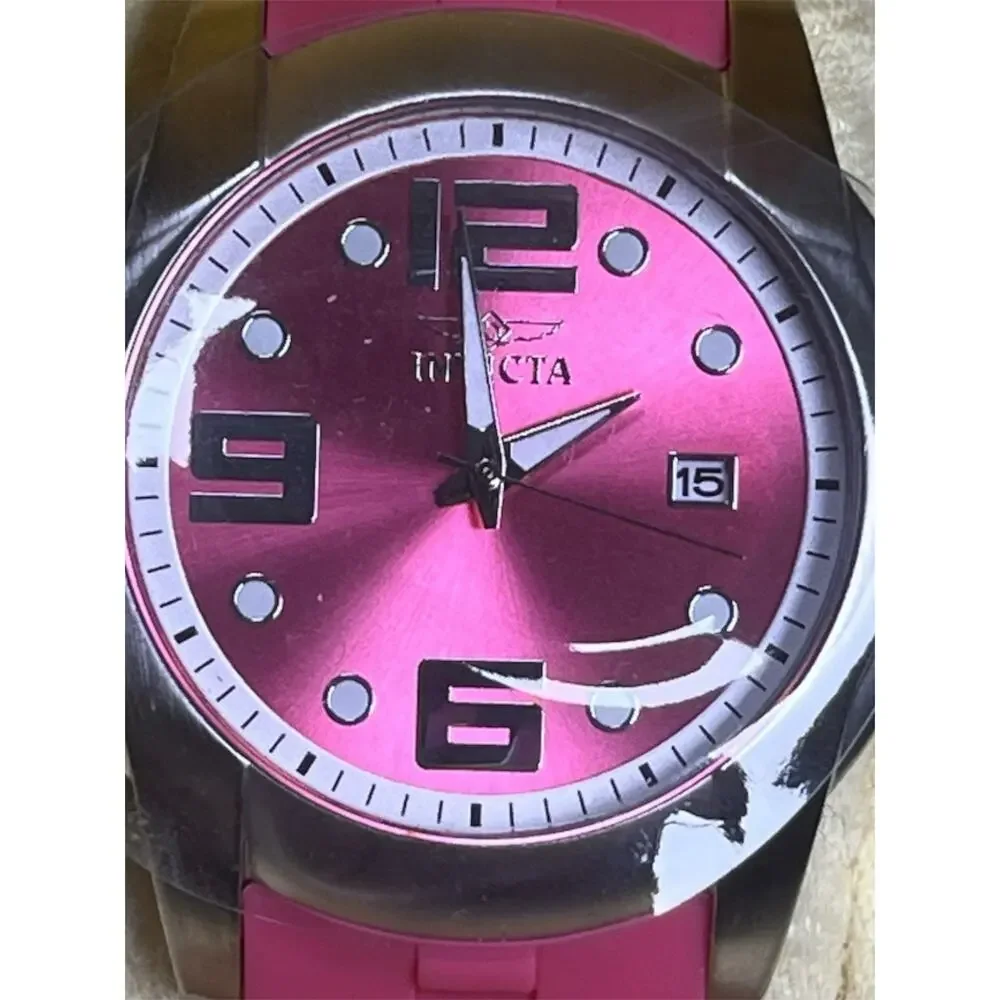 Invicta Angel 19362 Women’s Watch NWT Stainless Steel Pink Flame‑Fusion Crystal